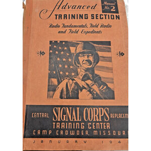 1943 Vintage Manual WWII US Radio Fundamentals Signal Corps Manual #2 Advanced